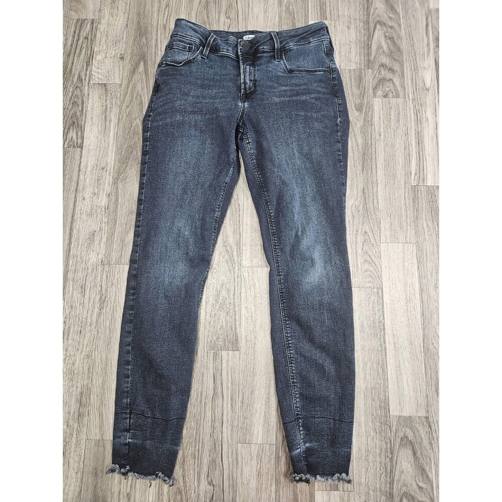 (3/$35) Old Navy Rockstar Jeans Womens 4 Blue Skinny Ankle‎ Distressed Raw Hem